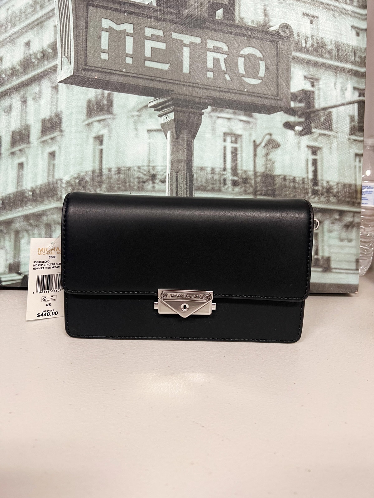 Michael Kors 35r3s0ec60 Cece Medium Clutch In Black